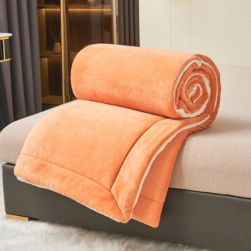 Faux Lambswool Sofa Blanket
