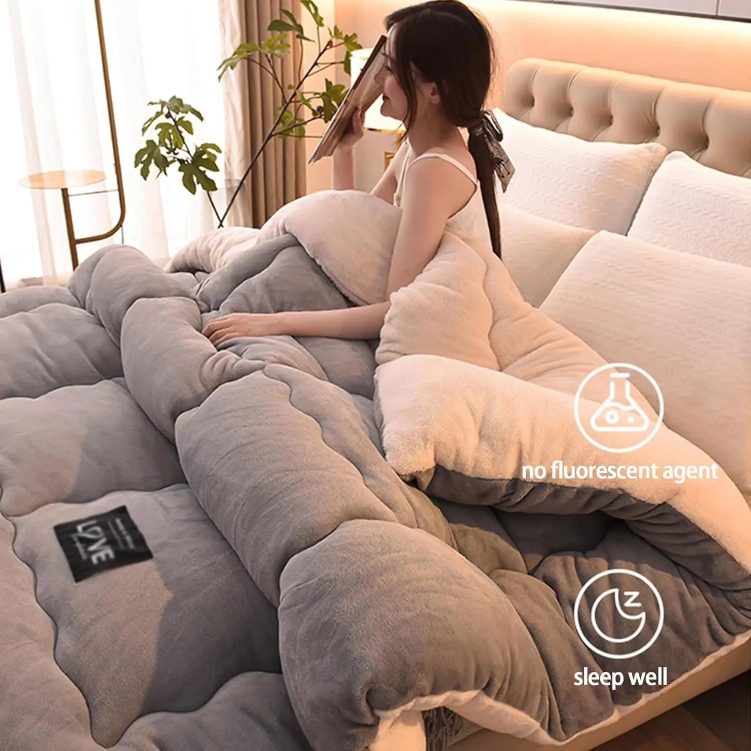 Reversible Sherpa Fleece Comforter