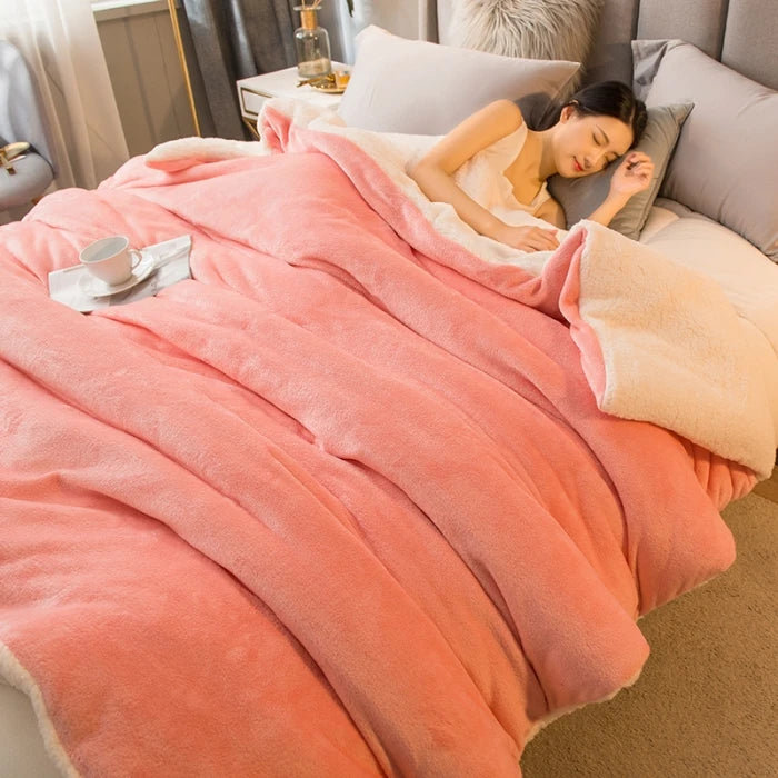Double-Sided Wool Throw