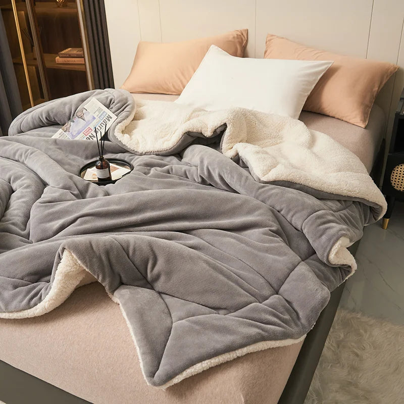 Faux Lambswool Sofa Blanket
