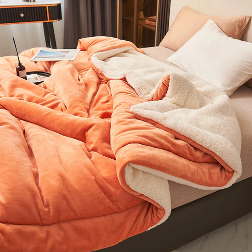 Faux Lambswool Sofa Blanket