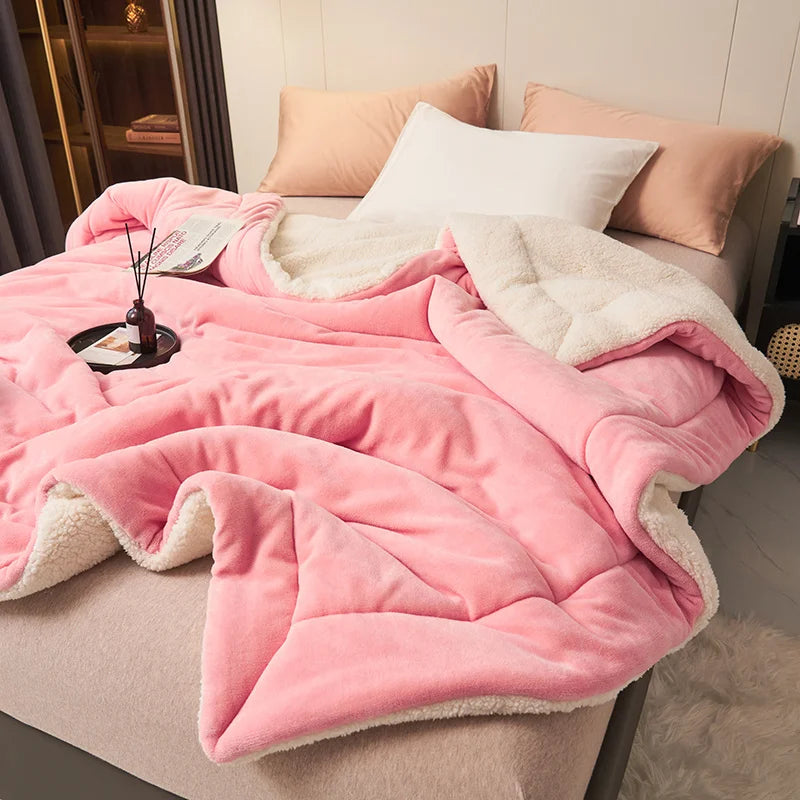 Faux Lambswool Sofa Blanket
