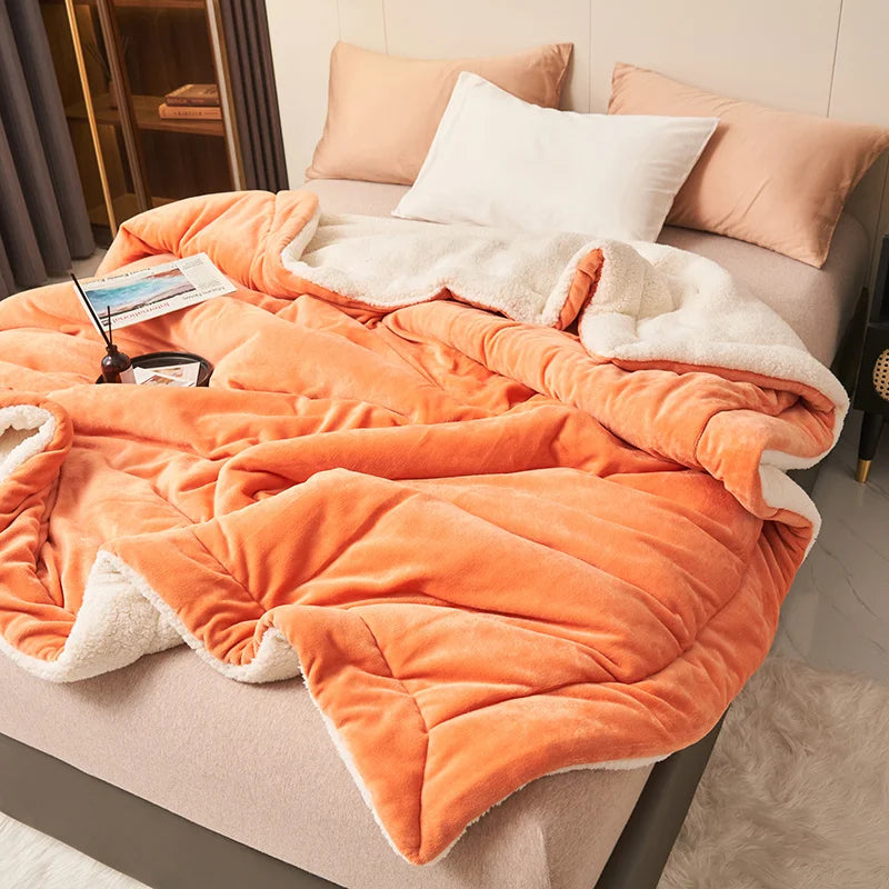 Faux Lambswool Sofa Blanket