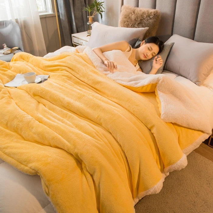 Double-Sided Wool Throw