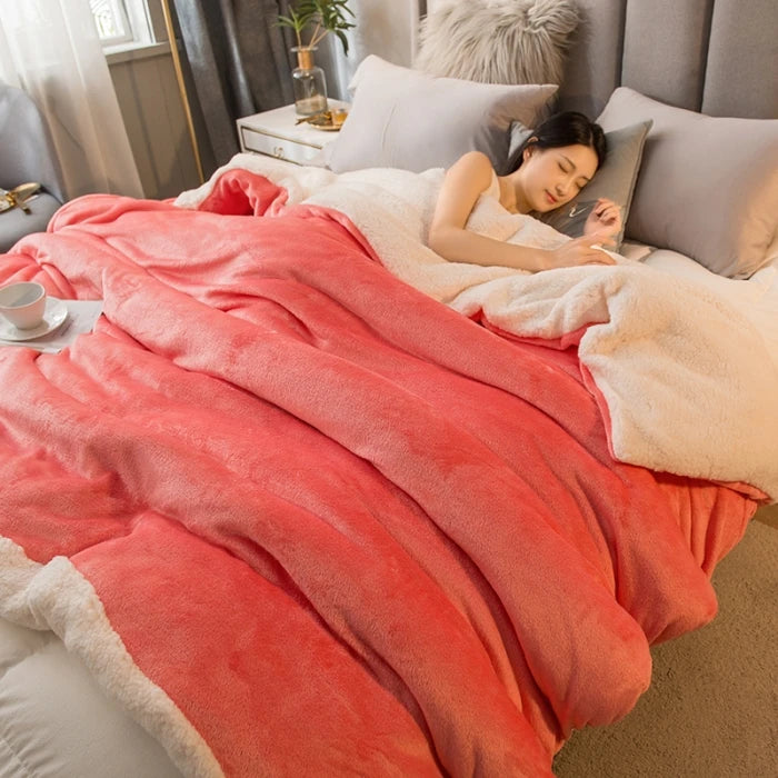 Double-Sided Wool Throw