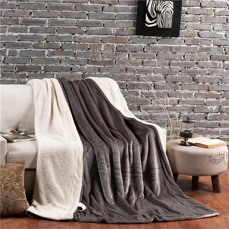 Double-Sided Wool Throw