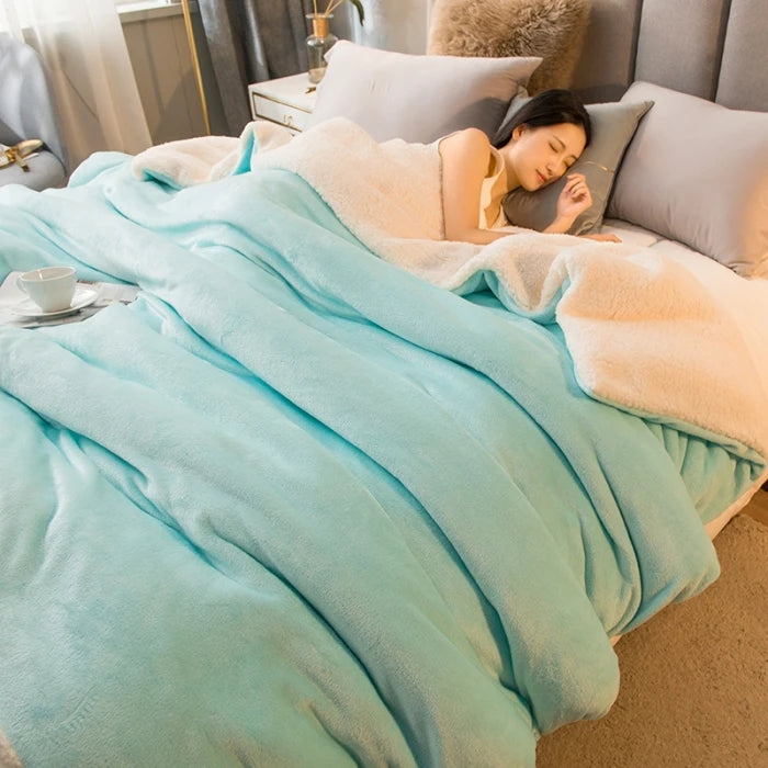Double-Sided Wool Throw