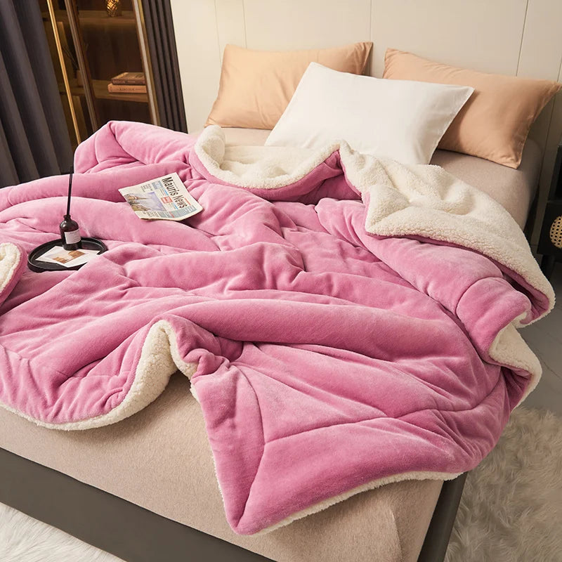 Faux Lambswool Sofa Blanket
