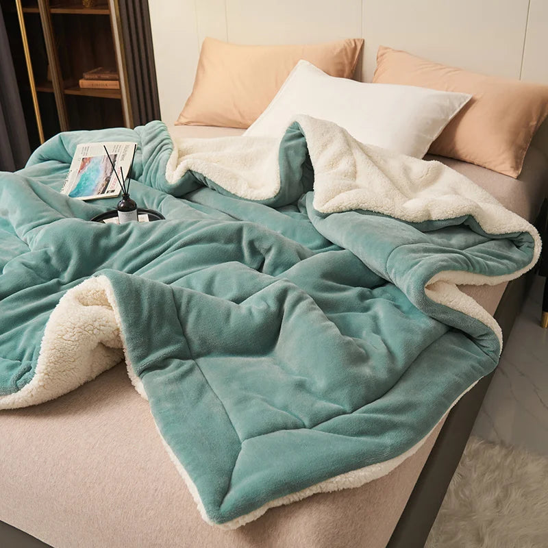 Faux Lambswool Sofa Blanket