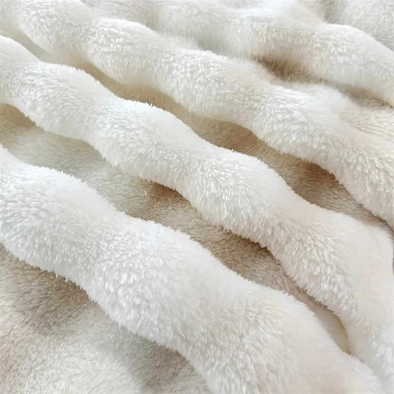 Faux Rabbit Fur Blanket