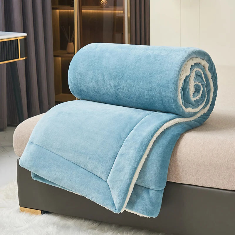 Faux Lambswool Sofa Blanket